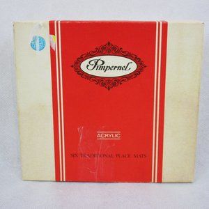 6 Pimpernal Hard Back Place Mats Vintage Cottages